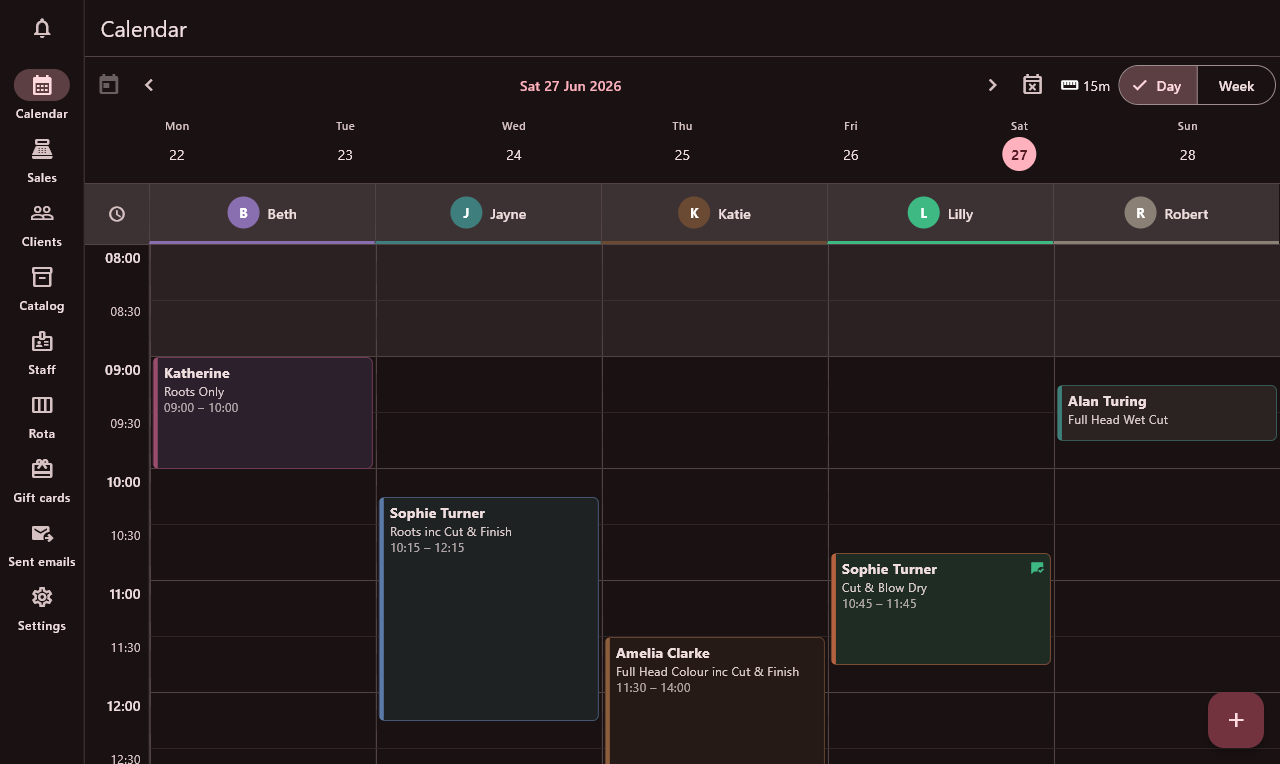 SalonChimp — Calendar